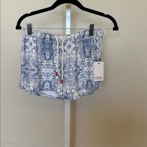 NWT P.J. Salvage XS super soft Blue and White Patterned Shorts